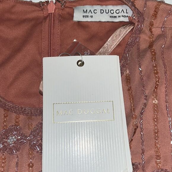 Mac Duggal embellished high neck illusion long sleeve gown 11136 NWT 12 - Picture 9 of 12